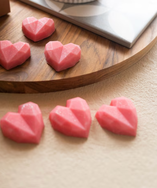 Heart- shaped wax melts